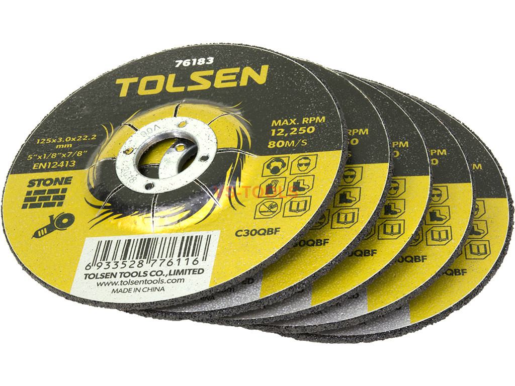 5pcs 5in Stone Brick Concrete Block CutOff Right Angle Grinder